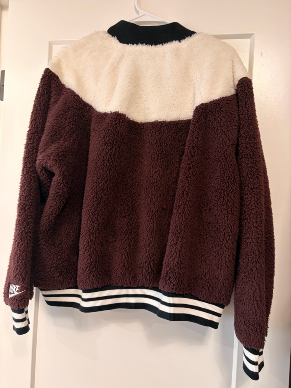 NWT Nike Heritage Sherpa Bomber Jacket - Burgundy Crush - Women’s XXL - Picture 5 of 5
